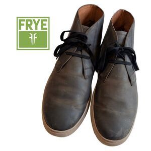 Frye Astor Chukka Boots 11.5 Black Leather High Top Business Casual Sneakers